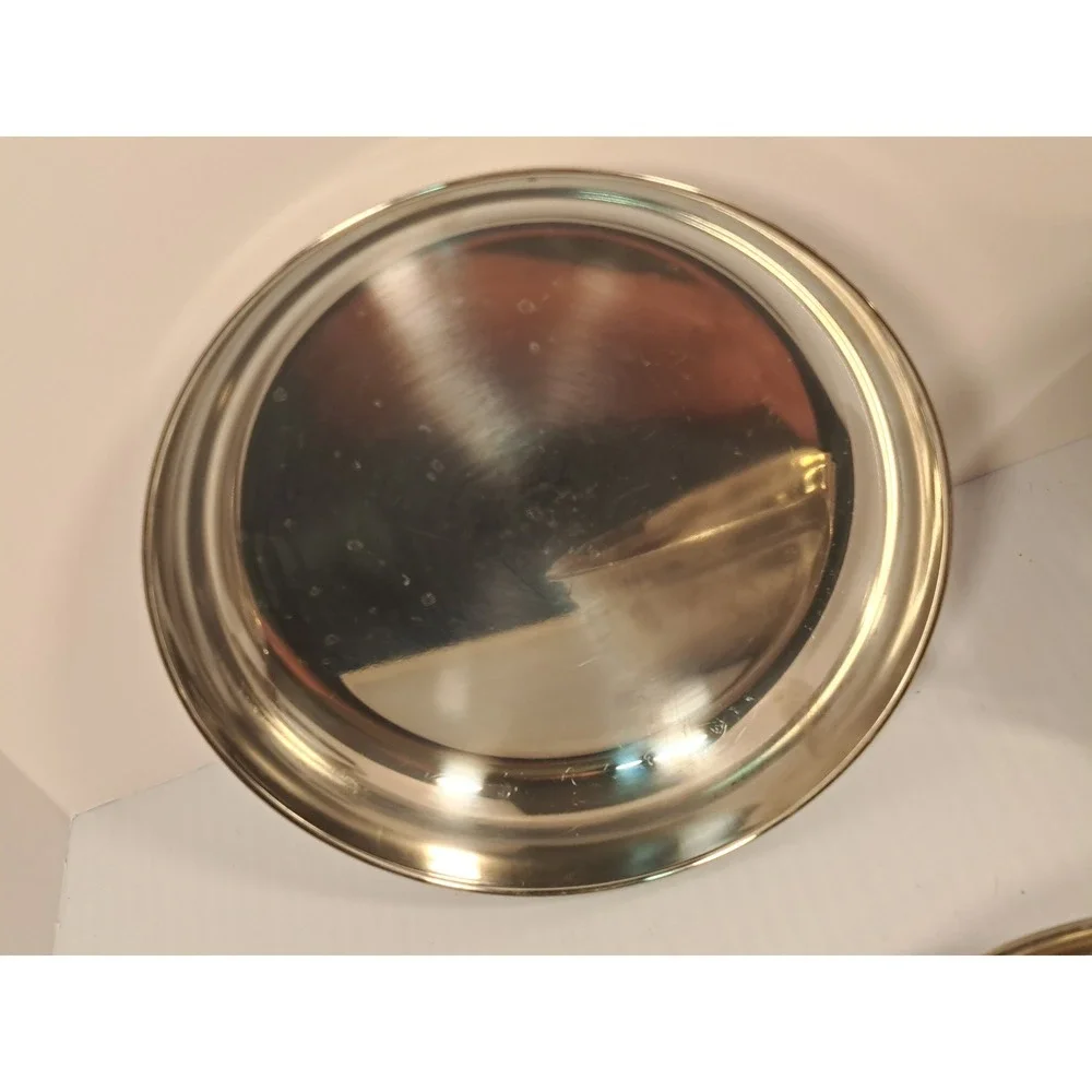 Stainless Steel Camping Mess Kit Nesting Pot Pan Plate Set Silver 7.5 Inch